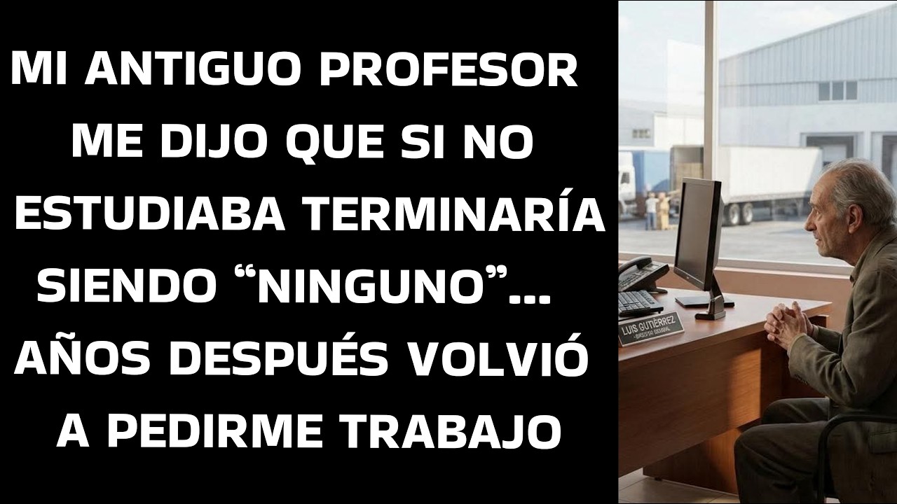 MI ANTIGUO PROFESOR ME DIJO QUE SI NO ESTUDIABA TERMINARÍA SIENDO “NINGUNO”… AÑOS DESPUÉS VOLVIÓ A