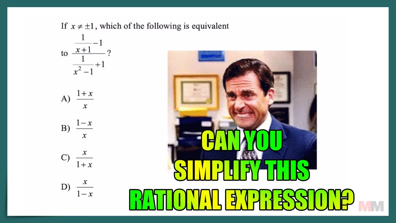 Are you a PRO at Simplifying Expressions for the SAT ACT MATH? - YouTube