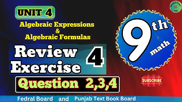 Class 9th Math || Chapter 4, Review Exercise 4, Question 2, 3, 4 ||@Educatoryhub