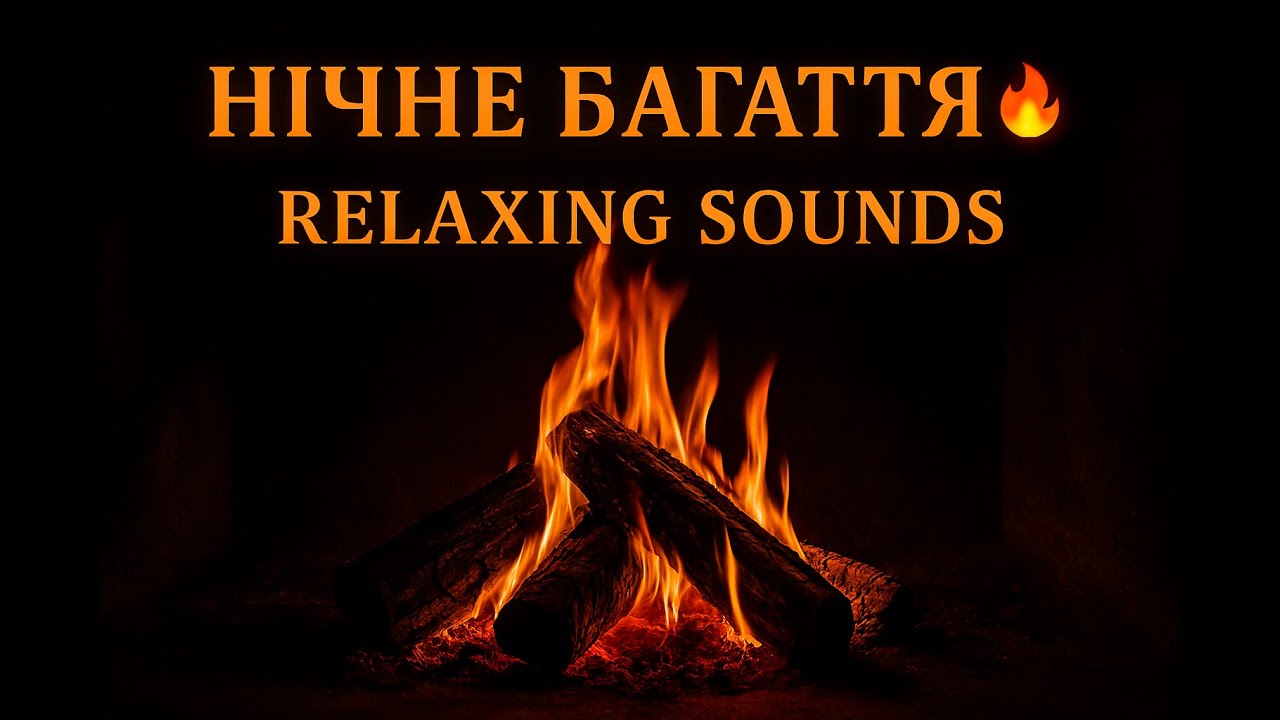 Night Campfire ASMR 🔥 Crackling Fire Sounds for Deep Sleep | Нічне Багаття для Снунавчання