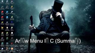 Arrow Menu Using The C Programming Language