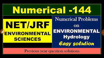 Environmental hydrology numerical problem| nta ugc net jrf environmental science| mind mapping