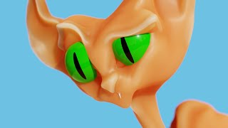 Sphinx cat #blender #3d #timelapse