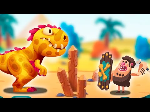 Видео: ТИРЕКС в КОМАНДЕ Дино Беш 2 - прохождение мульт игры DINO BASH 2 на андроид серия 6