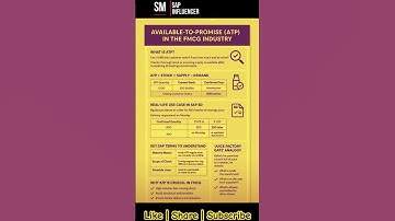 SAP S/4 HANA: PoV- Availability Check (ATP) in FMCG Industries #sap #sapretail #saperp #sapsd #fmcg
