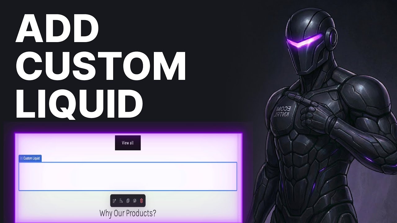 How to Add a Custom Liquid Section in Shopify (2026) | Theme Editor