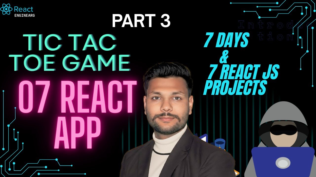 Tic Tac Toe Game in React ❌⭕ | Game Logic & Winner Detection | Day 7 | Part 3 | Enginearg