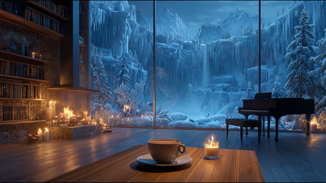 Soft Jazz Piano in a Silent Winter Room | Calm Focus & Study
