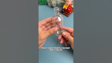 How can you remove this coin without breaking the bottle or using any tools?#puzzle#iq#iqtest