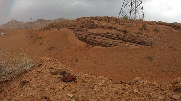 Sedimentary logging in the desert rain