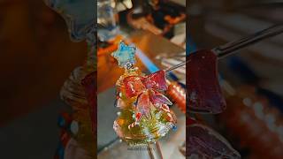 This glass Christmas tree is pure therapy 🎄✨#glassart