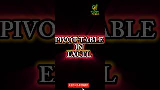 Create Pivot Table in 1 Minute....