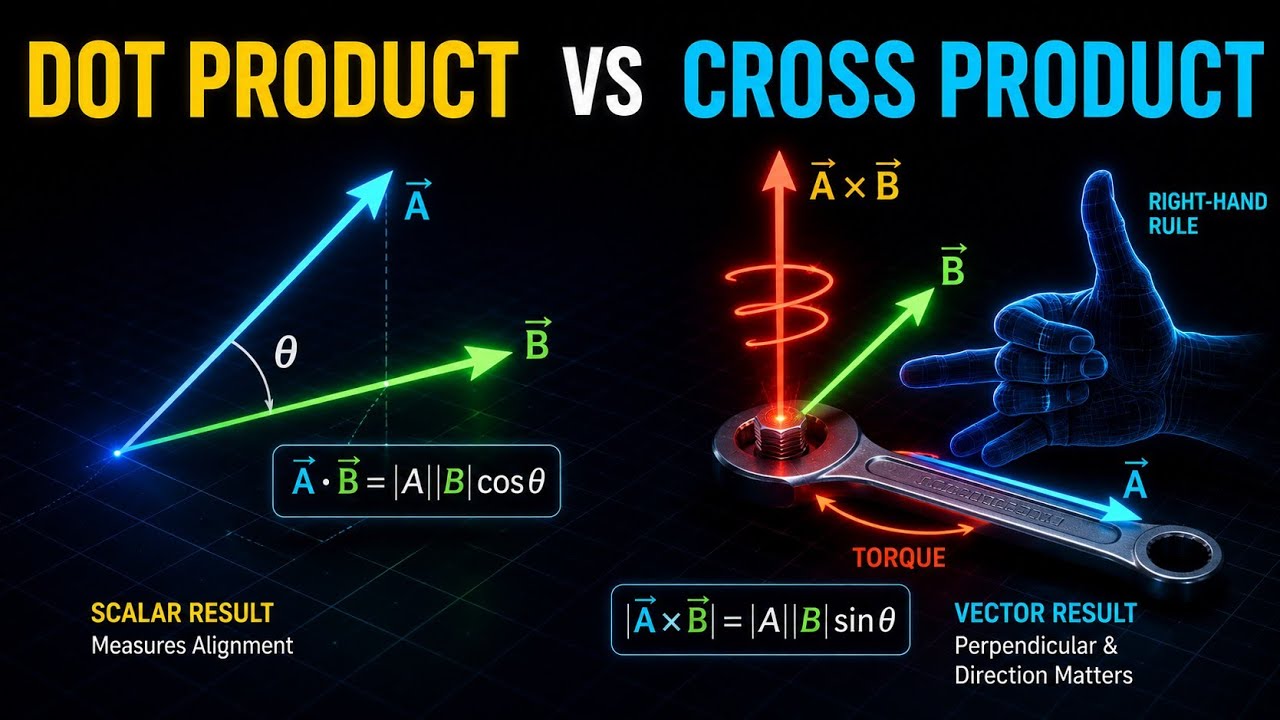 Dot Product vs Cross Product - YouTube