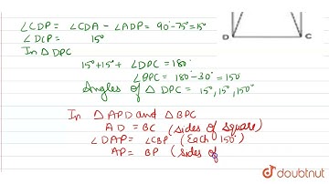 In the following diagrams, ABCD is a square and APB is an equilateral triangle. In each case, (i...