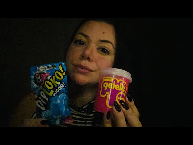 Asmr Slime deu ruim?  (Pincel na tela, pirulito que explode na boca)