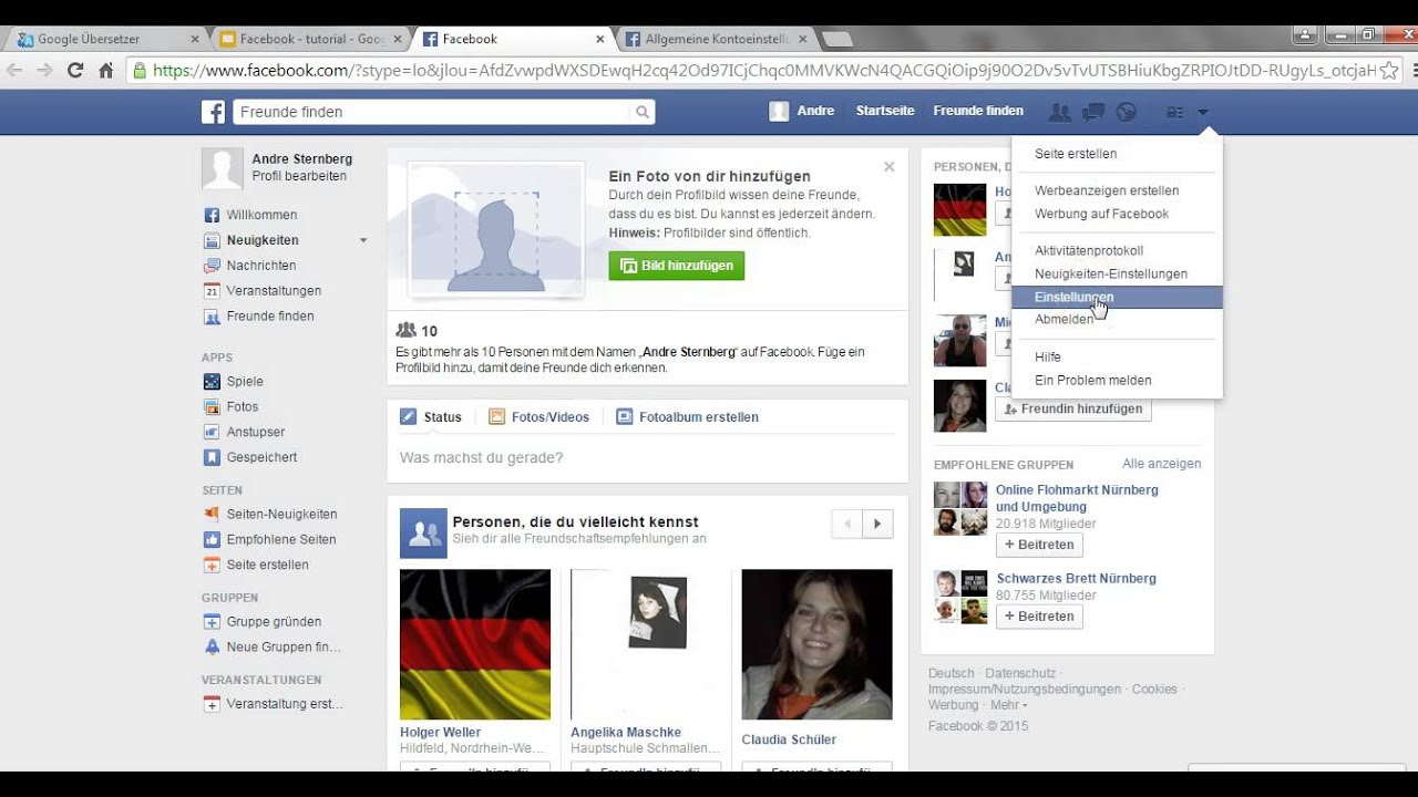 Wie ändert Man Sein Passwort Bei Facebook FACEBOOK - tutorial Teil 2 Passwort ändern - YouTube