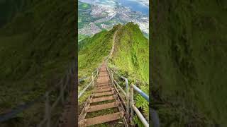 Haiku Stairs in Oahu Hawaii shorts travel heaven oahu haiku stairs nature amazing