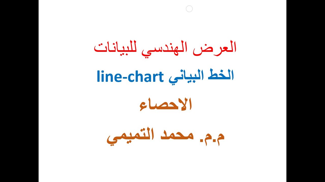 العرض الهندسي للبيانات\\ الخط البياني line cart \\الاحصاء