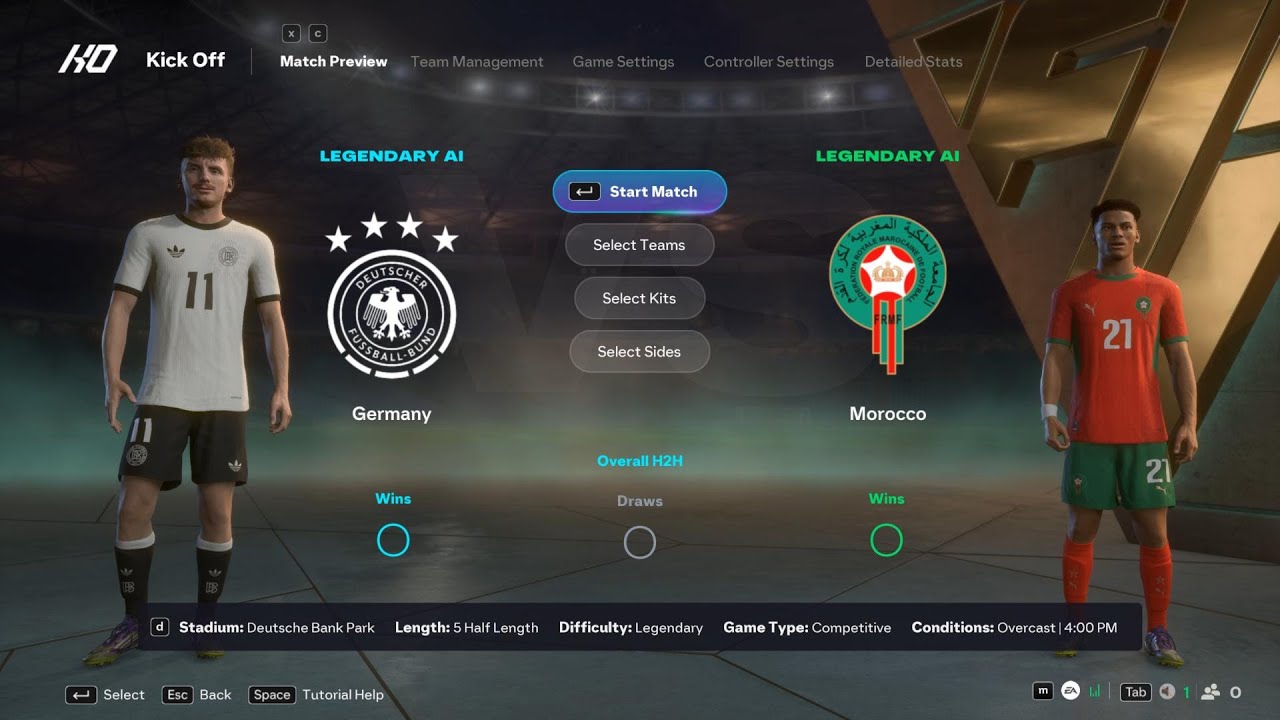 Германия против Марокко | Международный матч | EA FC 26 | Симуляция