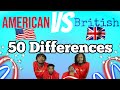 AMERICANS REACT TO AMERICAN vs BRITISH English **50 DIFFERENCES**