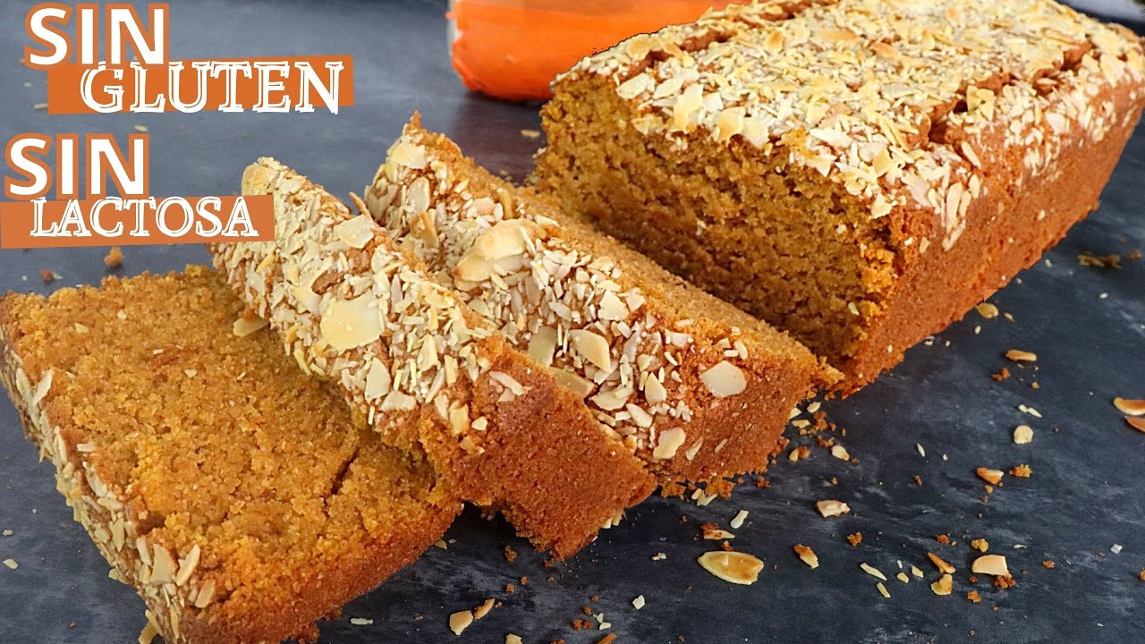 Bizcocho de Calabaza 🎃 SIN GLUTEN SIN LACTOSA  , ESPONJOSO (  también puedes hacerlo sin harina)