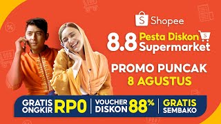 Gratis Sembako di Promo Puncak Shopee 8.8 Pesta Diskon Supermarket!