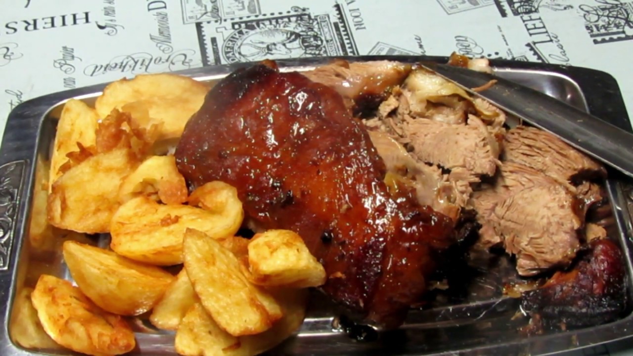 Lamb leg and baked potatoes in a dutch oven. YouTube