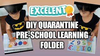 DIY PRE-SCHOOL LEARNING FOLDER -QUARANTINE series