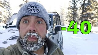 Winter Camping Ya Ha Tinda / Extreme Cold -40 Camping In A Tent