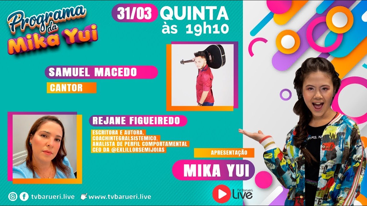 Rejane Figueiredo, Samuel Macedo E Juliana – Artesanal Bolos| Programa Da Mika Yui