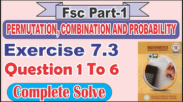 Fsc Part 1 Chapter 7 Exercise 7.3 Circular Permutation Examples and Question 1 to 6
