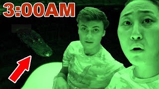 EXPLORING THE POND AT 3AM!! (SCARY)