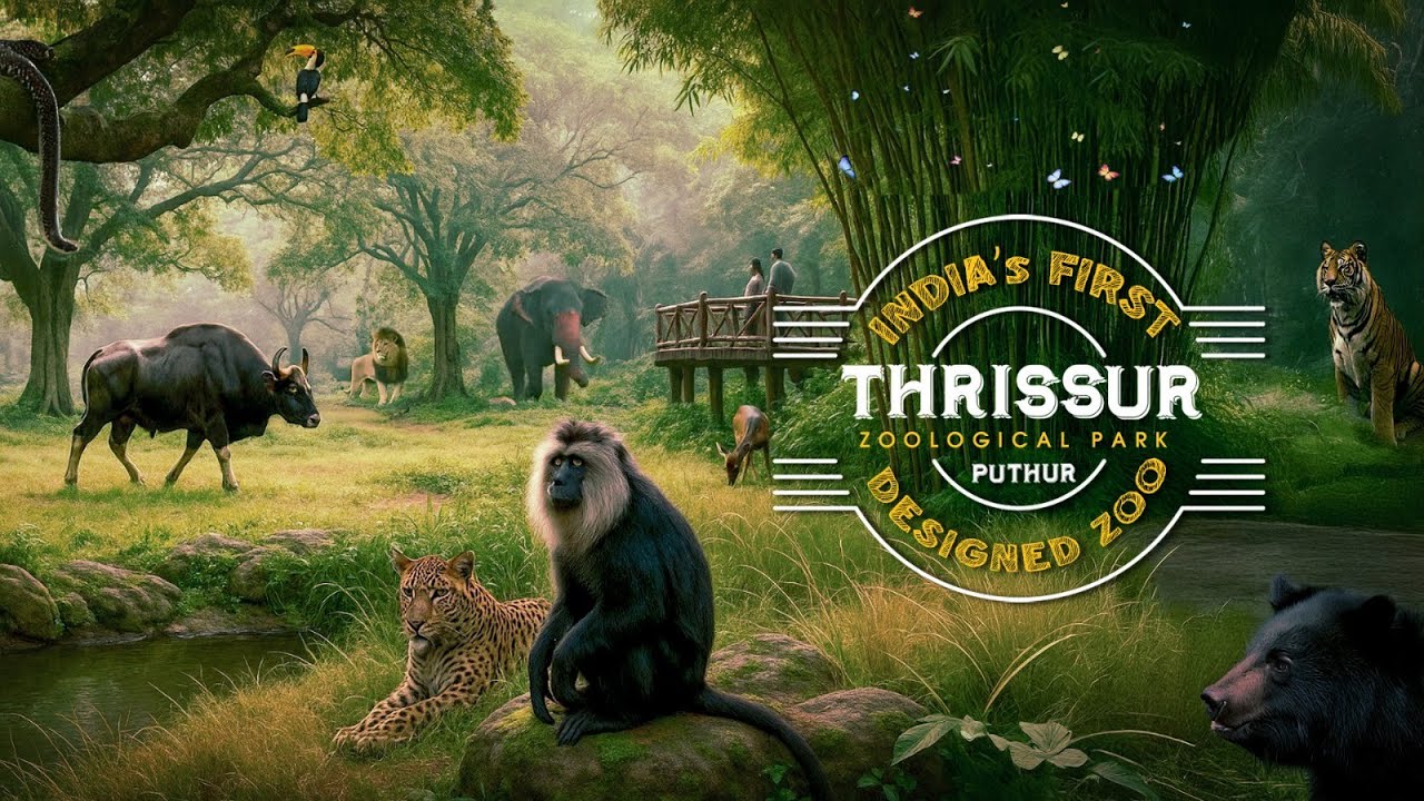 തൃശ്ശൂർ സുവോളജിക്കൽ പാർക്ക്... INDIA's FIRST DESIGNED ZOO