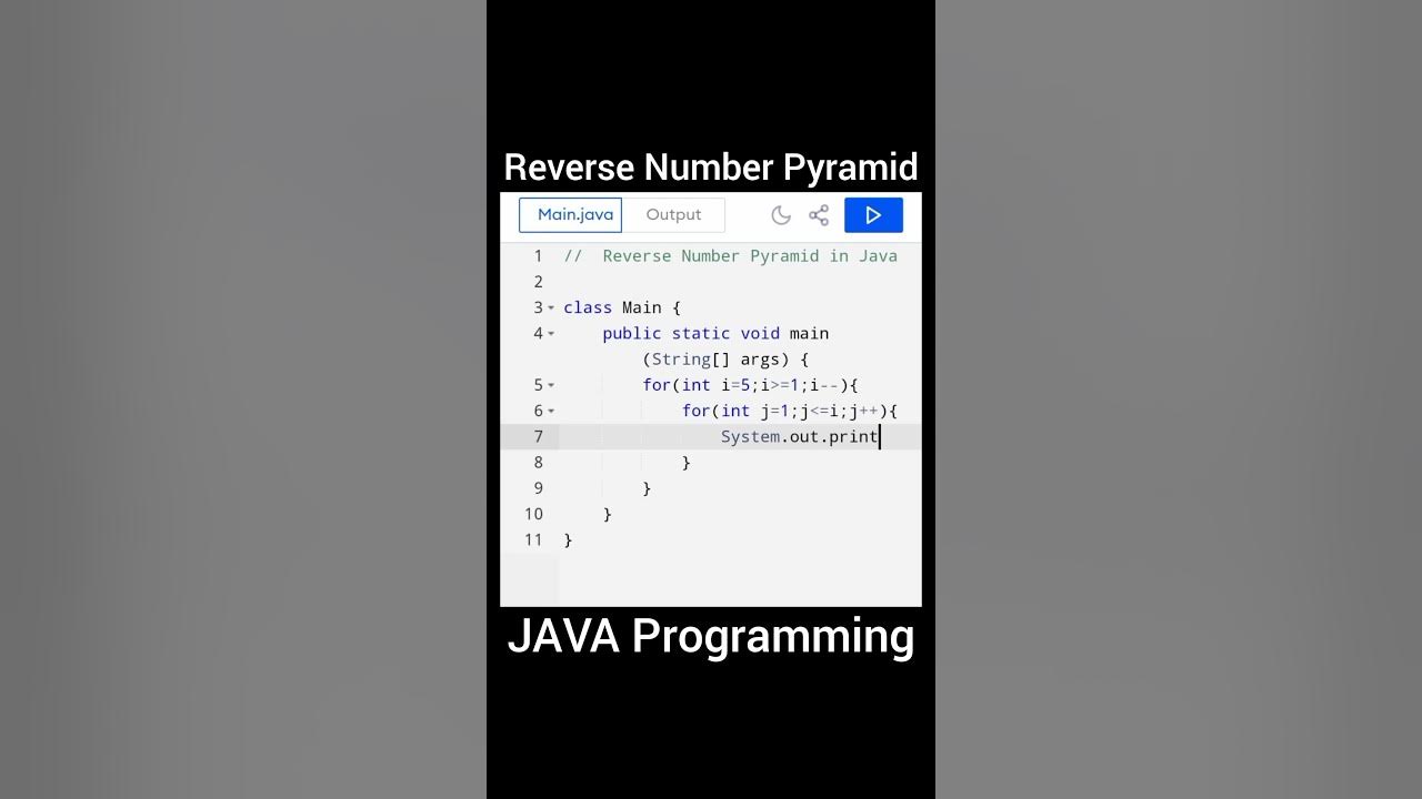 Reverse Number Pyramid | #shorts - YouTube