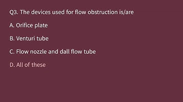 Industrial Measurement Flow MCQ