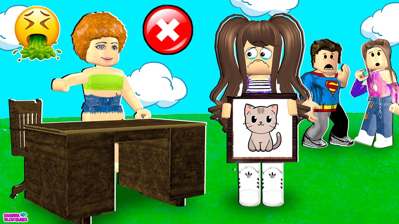 A MENINA HUMILHOU O MEU DESENHO! 🎨😭ROBLOX