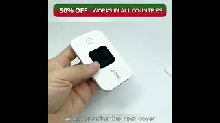Pocket Wifi Carry Router with LCD Screen. Connect 10 Devices &amp; Works Globally.