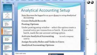 Microsoft Dynamics GP Analytical Accounting.