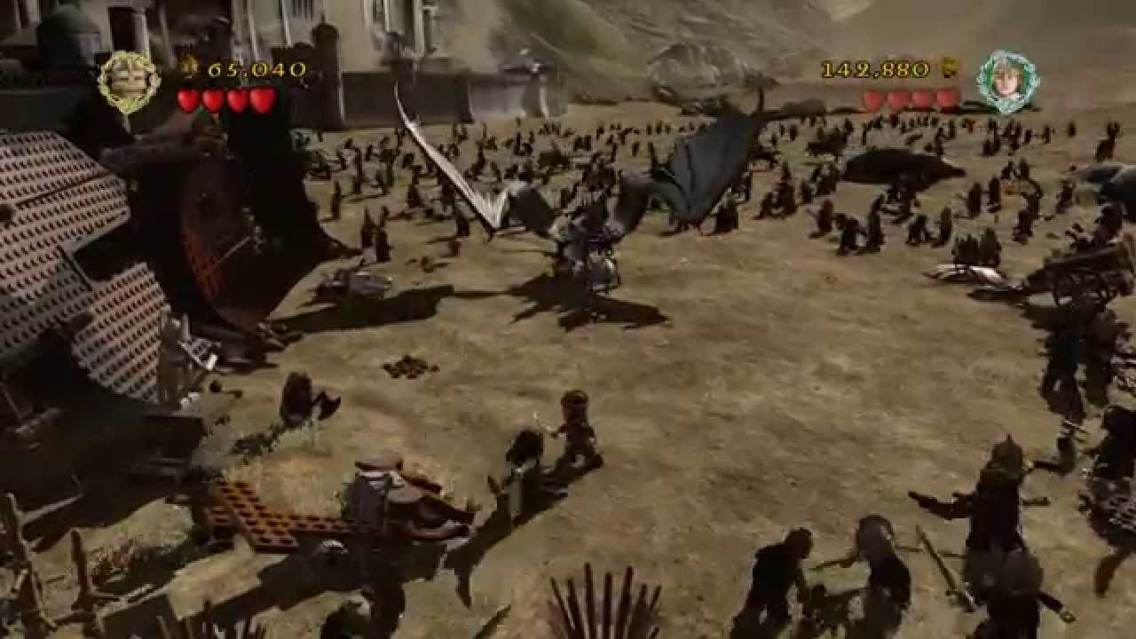 LEGO LotR: Free-Play Walkthrough: The Battle for Pelennor Fields - YouTube