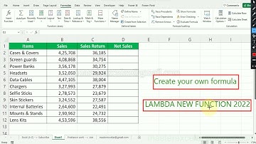 LAMBDA function in Excel | excel new formulas 2022
