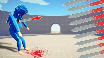 1.000.000 DAMAGE KNIFE THROWING vs EVERY UNITS | Totally Accurate Battle simulator TABS