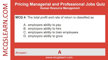 Managerial & Professional Jobs Quiz Questions Answers PDF | HRM Notes Class 9-12 Ch 11 App e-Book