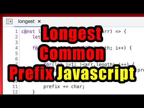 Longest Common Prefix JavaScript