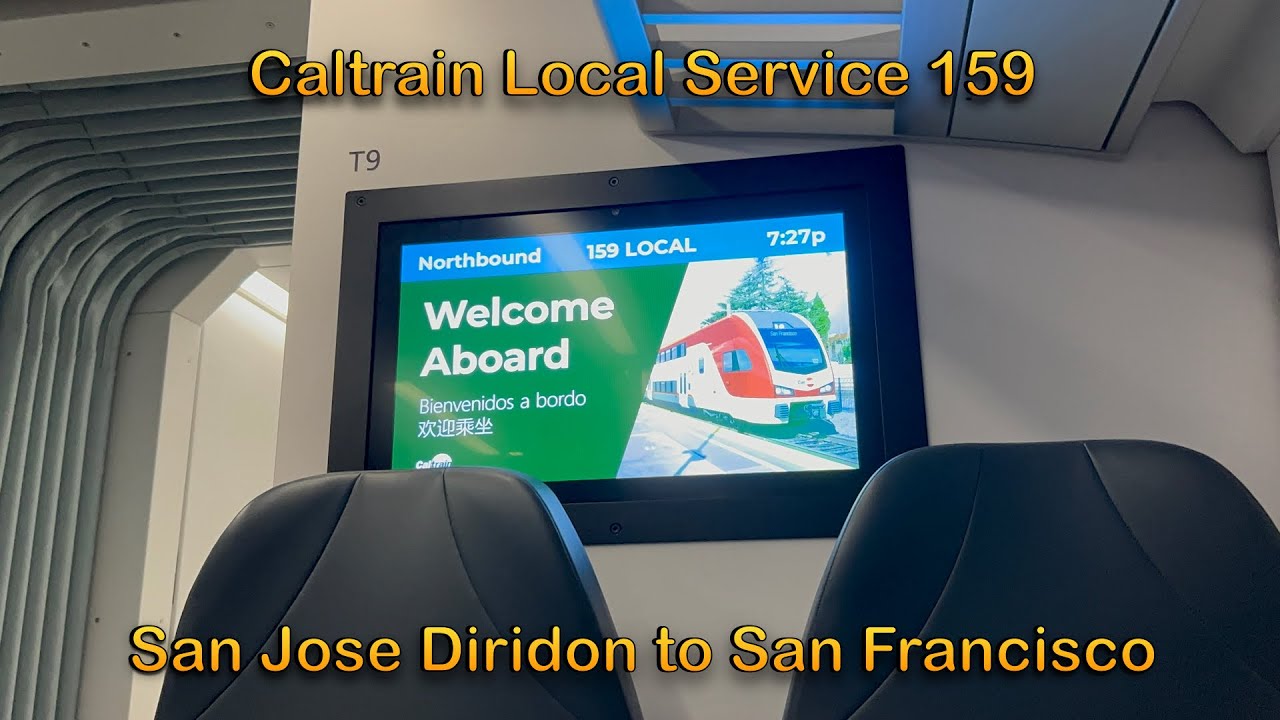 Caltrain Local Service 159 Stadler KISS EMU Full Ride at Night San Jose Diridon to San Francisco