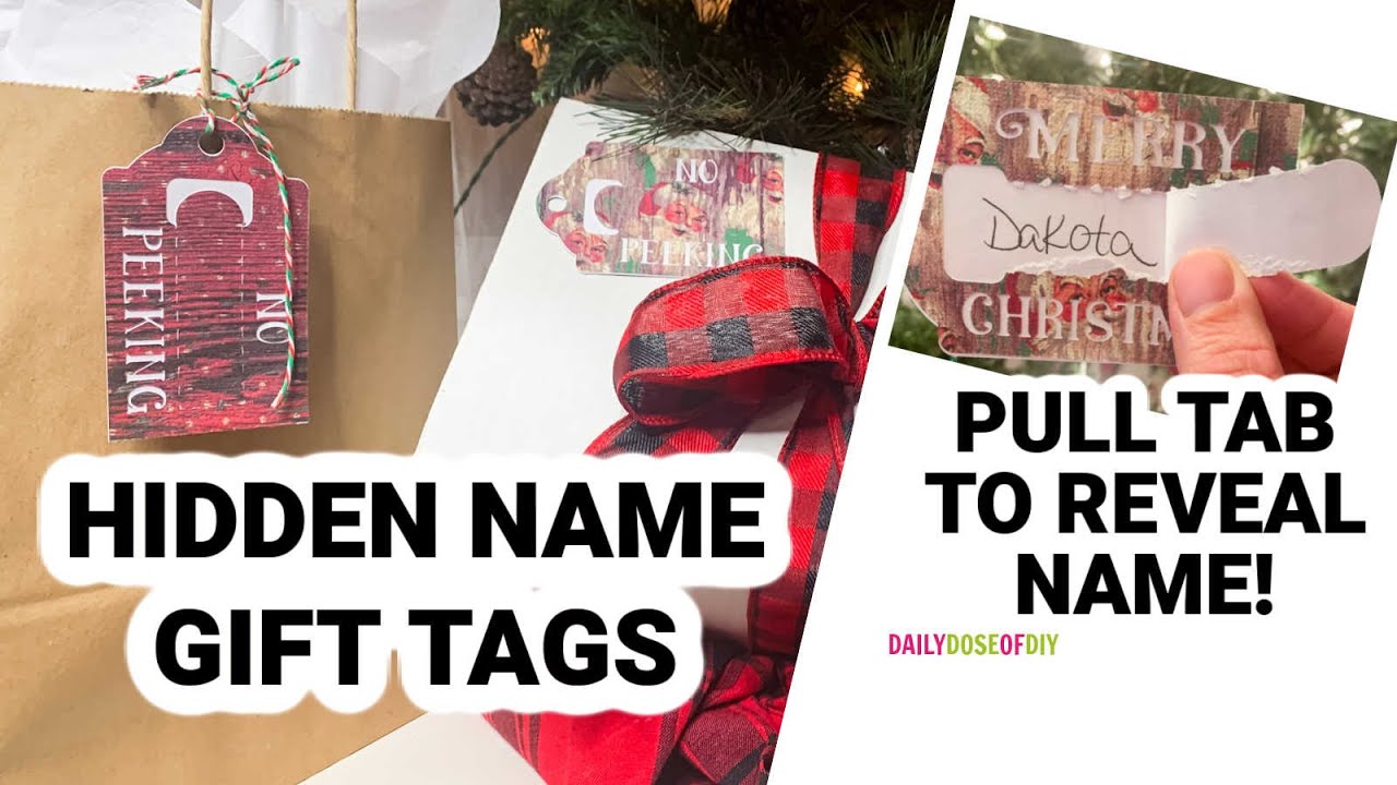 Cricut Christmas Pull Tab Gift Tags - Hide the Recipients Name