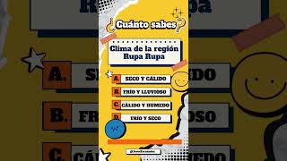 REGIONES NATURALES DEL PERÚ #quizgeografía