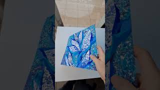 🌷Leaf painting texture that's actually insane🌿 #texturepainting #artshorts #floraart #botanicalart