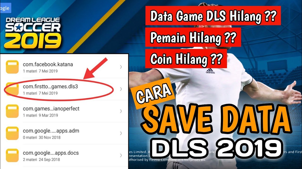 CARA MENYIMPAN SAVE DATA GAME DREAM LEAGUE SOCCER 2019 || How to Back Up And Restore