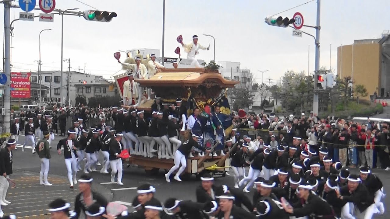 中北町のだんじり 修理入魂式、お曳行委曳行 やりまわし等 2025.04.06.