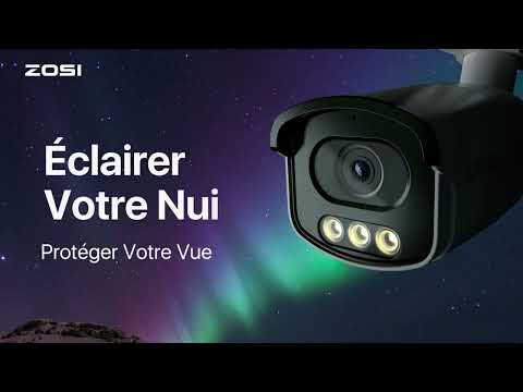 【ZOSI C186】-- 5MP AuroraLux Caméra de Surveillance PoE avec Une Vision Nocturne très très Vive